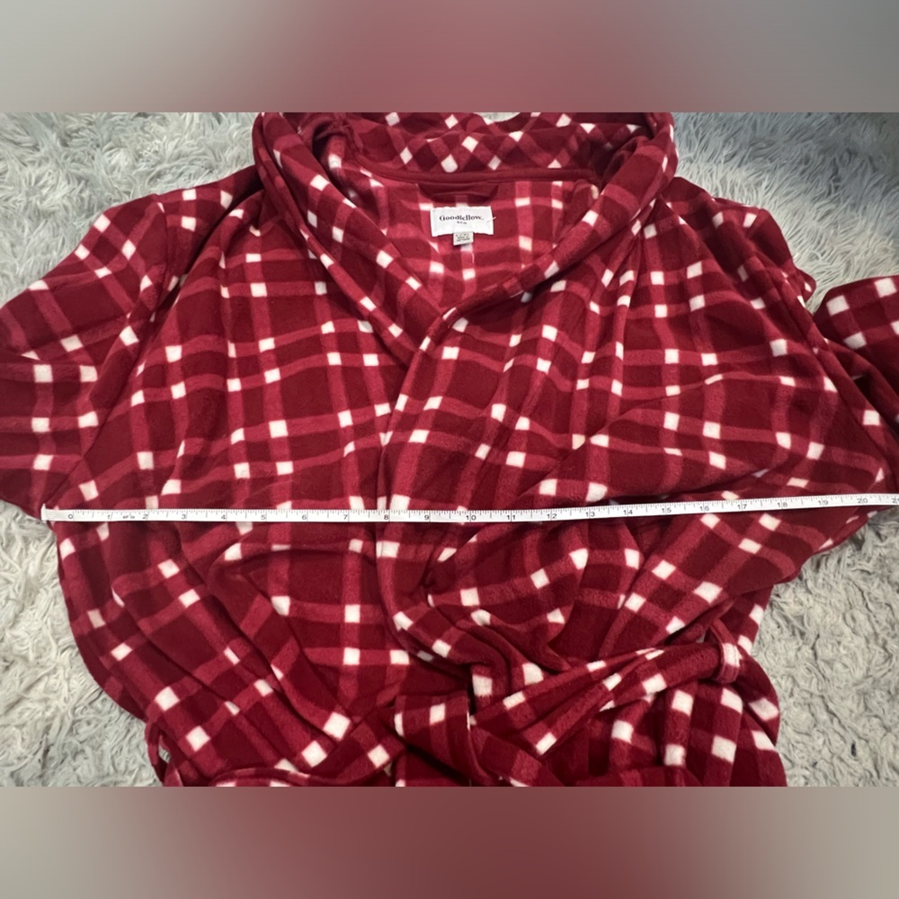 Goodfellow L/XL Red Plaid Bath Robe - Picture 4 of 6